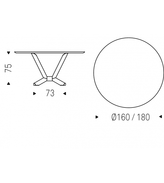 Planer Round Cattelan Italia Tisch