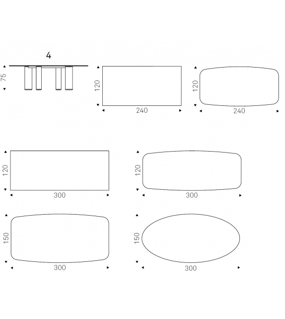 Roll Keramik Table Cattelan Italia