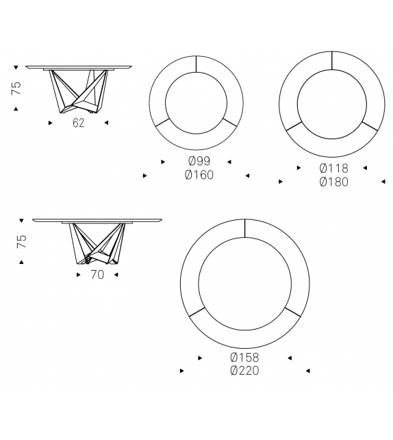 Skorpio Keramik Round Cattelan Italia Tavolo