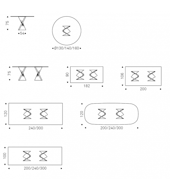 Plisset Table Cattelan Italia
