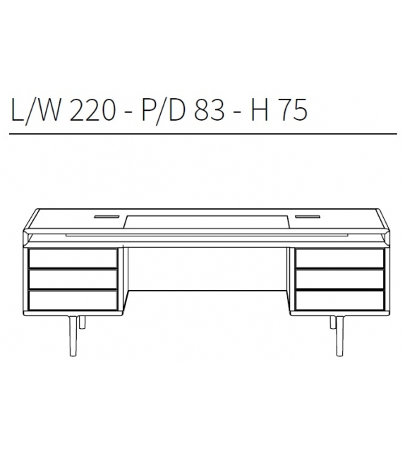 Rive Droite Schreibtisch Ceccotti Collezioni