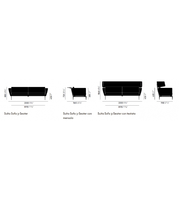 Suita Capitonné Vitra Sofá 3 Plazas