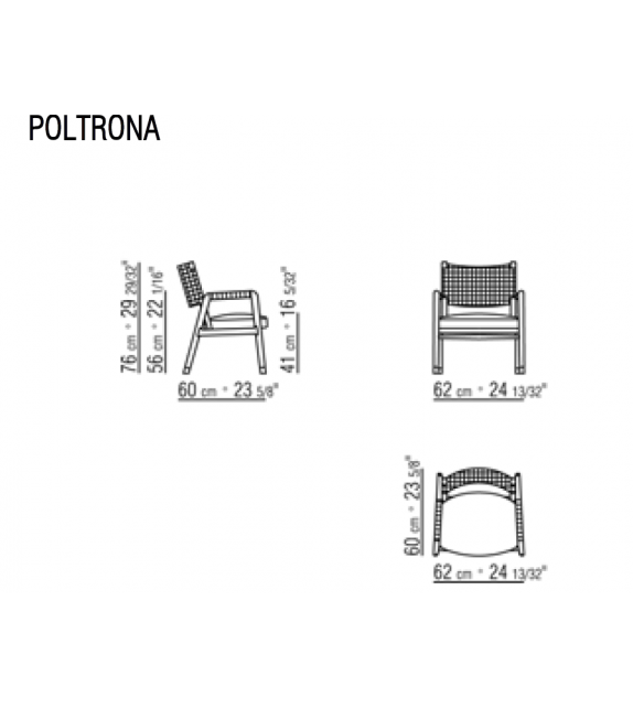 Ortigia Outdoor Flexform Armchair