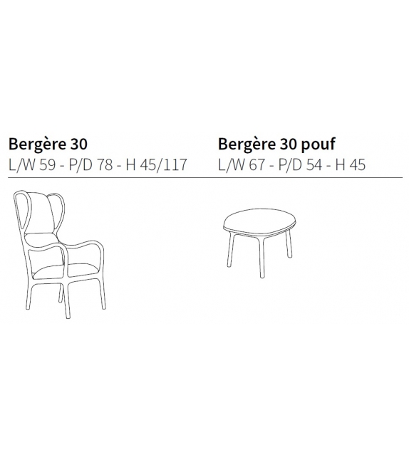 Bergère 30 Sillón Ceccotti Collezioni