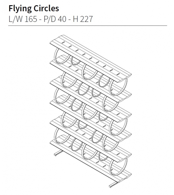 Flying Circles Ceccotti Collezioni Bücherregal
