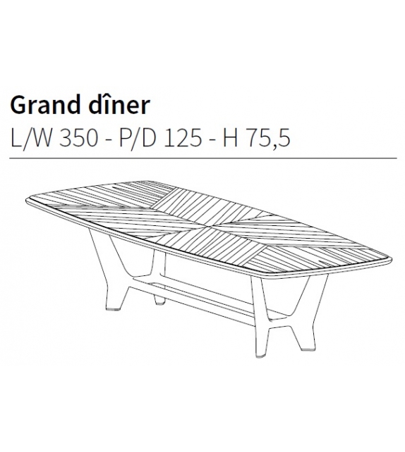 Grand Diner Ceccotti Collezioni Rectangular Table
