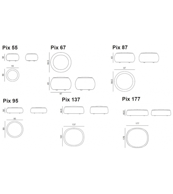 Arper Pix Pouf Indoor