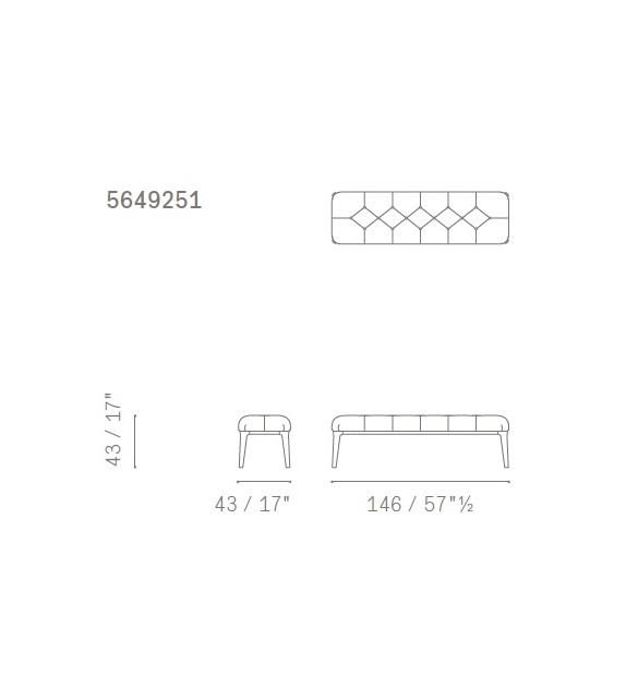Glenn Poltrona Frau Bench