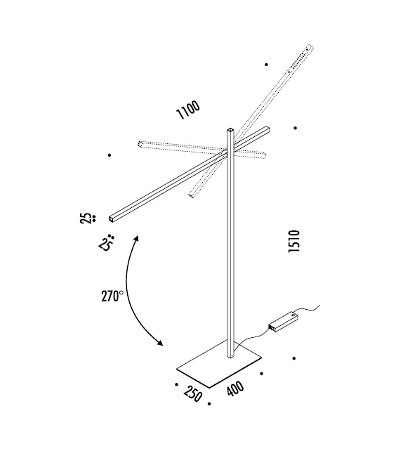 Hashi Davide Groppi Lampadaire