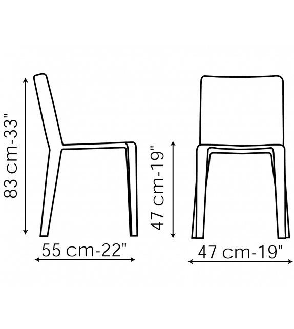 Alanda Bonaldo Chaise Rembourrée