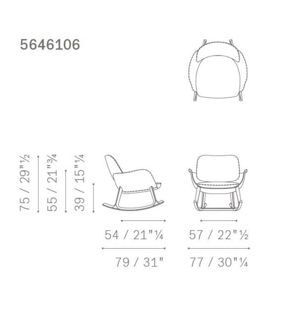 Martha Poltrona Frau Rocking Chair