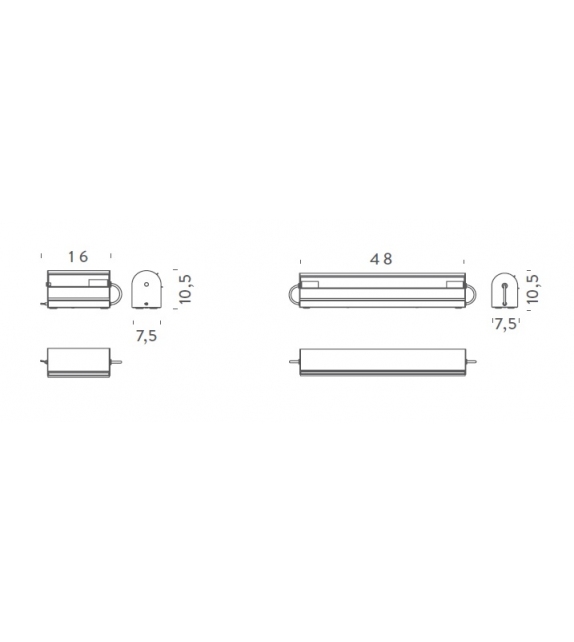 Applique Cylindrique Petite Nemo Wandleuchte