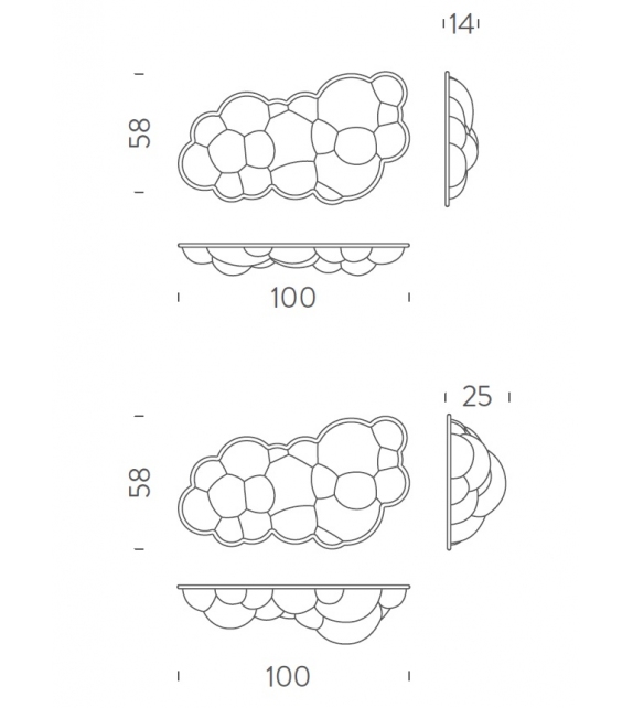 Nuvola Minor Nemo Lampada Da Parete O Soffitto