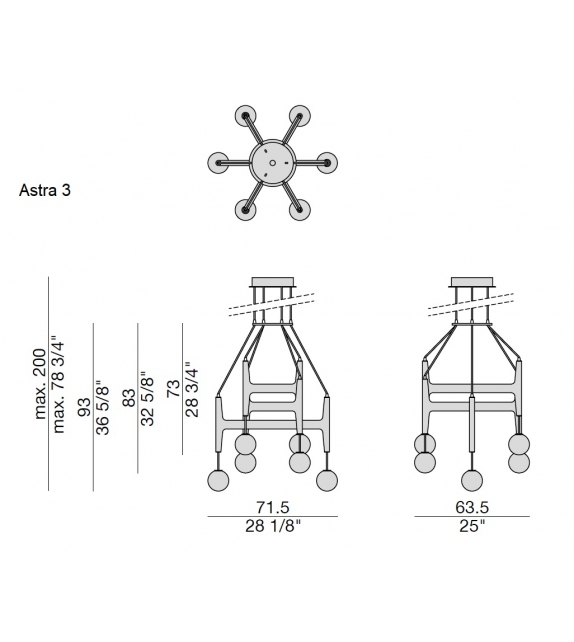 Astra Porada Lámpara De Suspensión