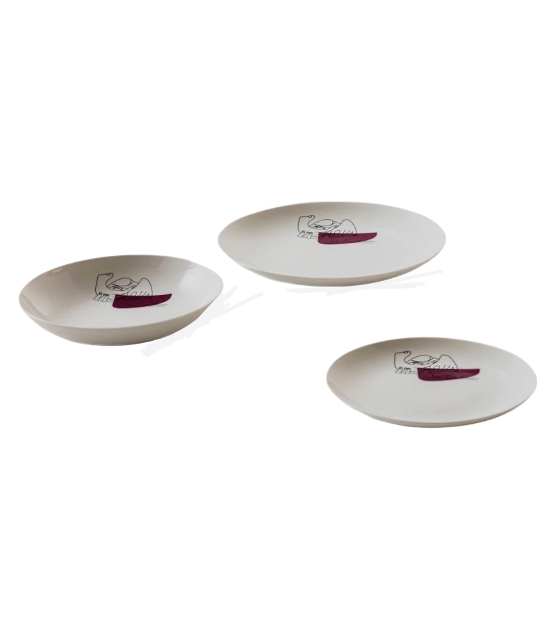 LC Porcellane C.Service Prunier Cassina Dish Set