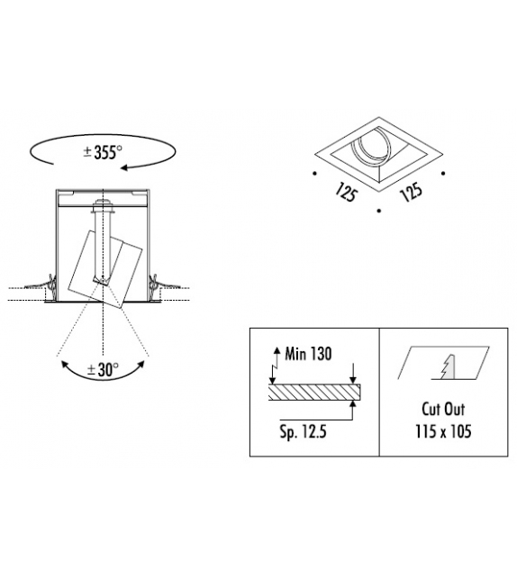 Mini Bit Davide Groppi Celing Lamp