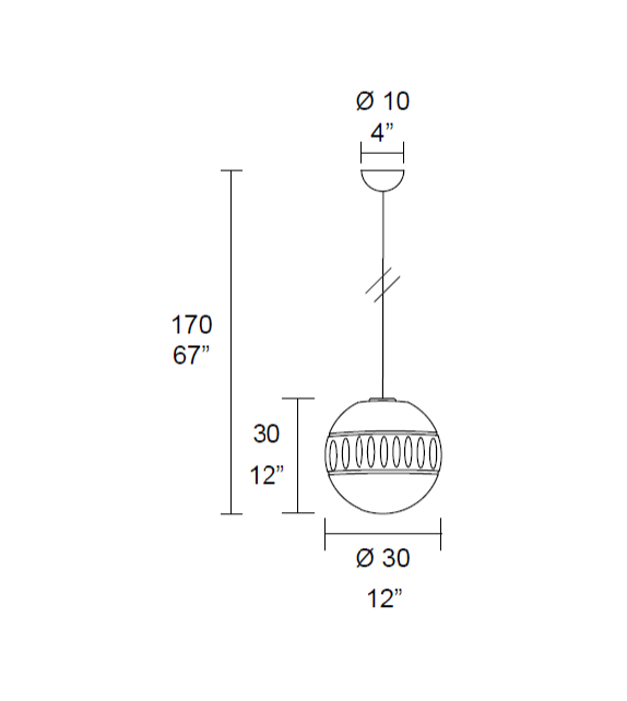 Arabesque 6996/1 MMLampadari Suspension Lamp