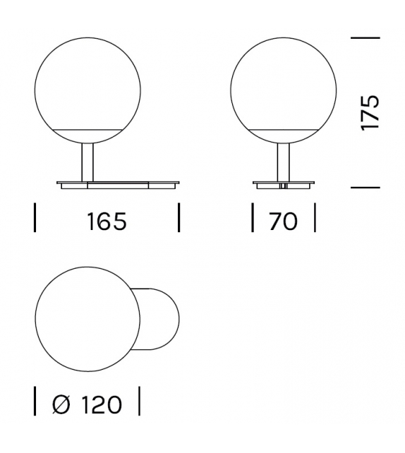 LA PALLINA Olev Lampada da Tavolo