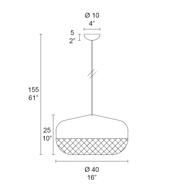 Balloton 7211/1 Disk MMLampadari Lampada a Sospensione