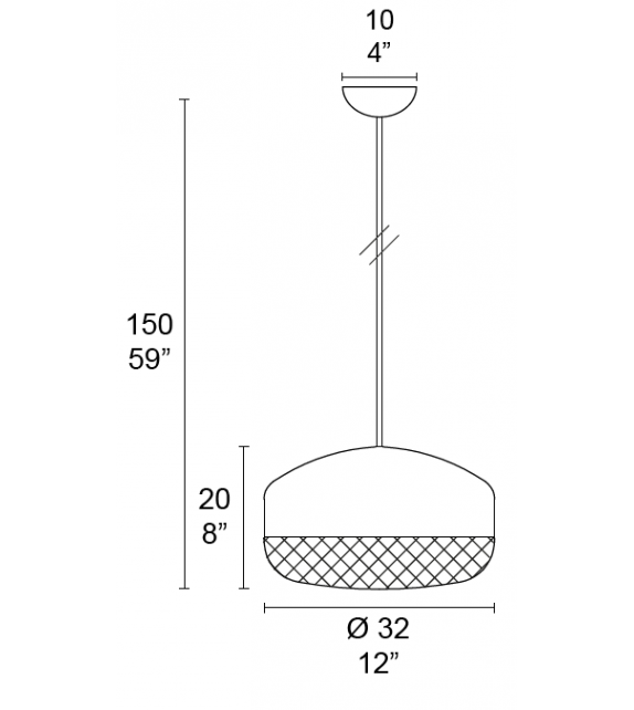 Balloton 7211/1 Disk Mini MMLampadari Suspension Lamp