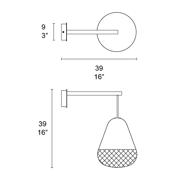 Balloton 7212/A1 Acorn Mini MMLampadari Lámpara de Pared