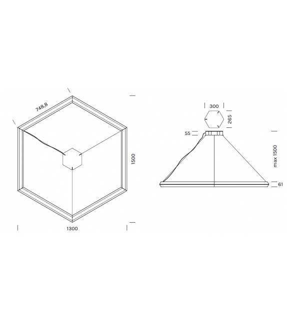 Exagon Olev Lampada a Sospensione