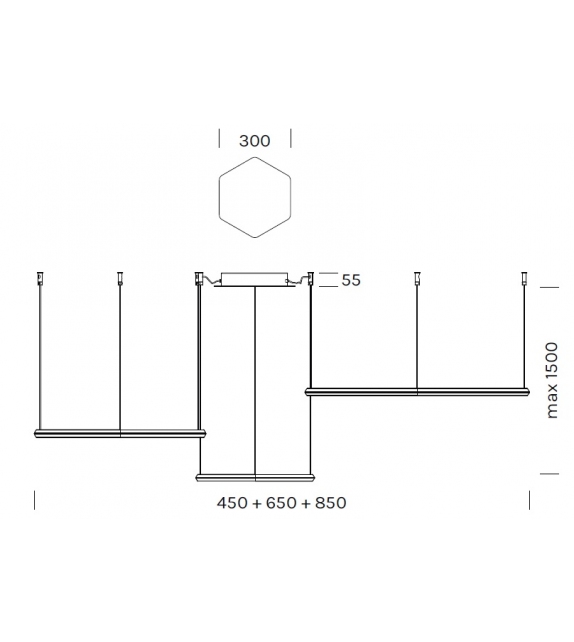 Poly Esagono Olev Suspension Lamp