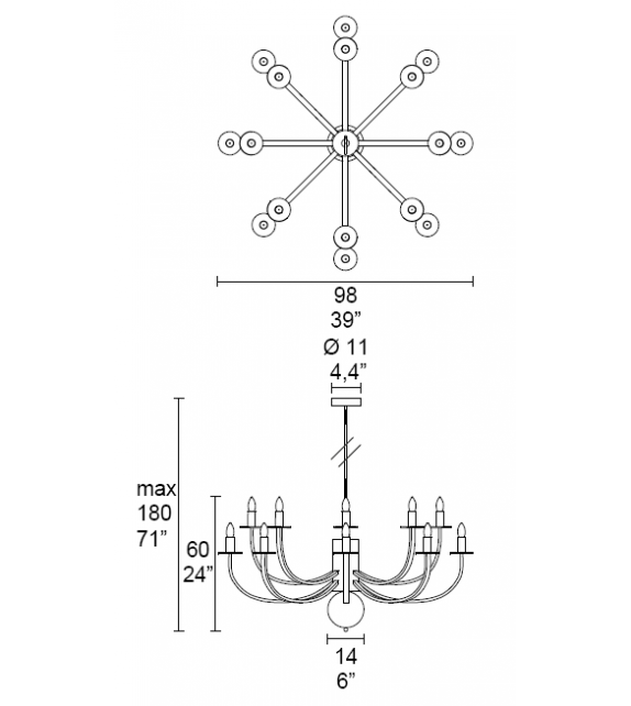 Trimming 7096/16 MMLampadari Suspension Lamp