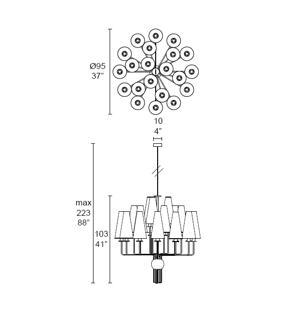 Silvestro 7076/21 MMLampadari Lampe à Suspension