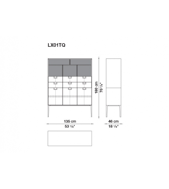 Versandfertig - Alcor Maxalto Hoher Seitenschrank