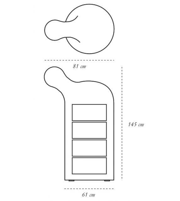 Trip To The Moon Scarlet Splendour Cassettiera
