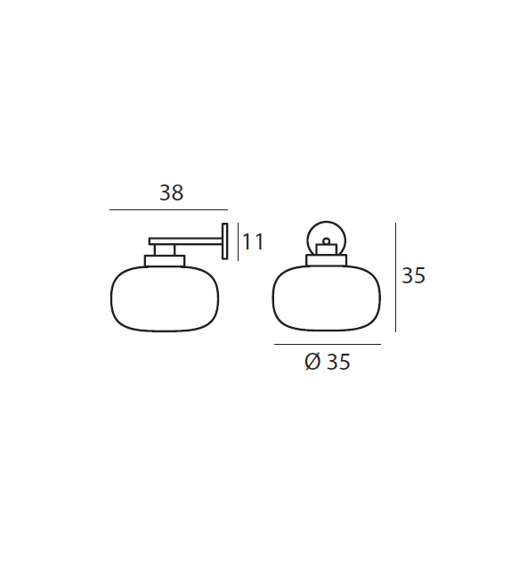 557 Leiger Tooy Lampada da Parete