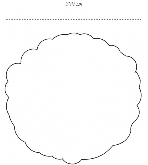 Round Scarlet Splendour Tappeto