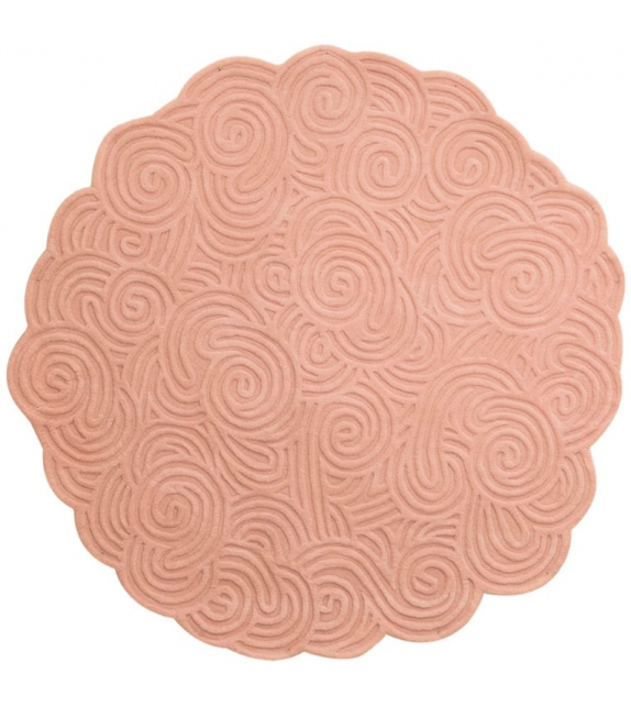 Round Scarlet Splendour Alfombra