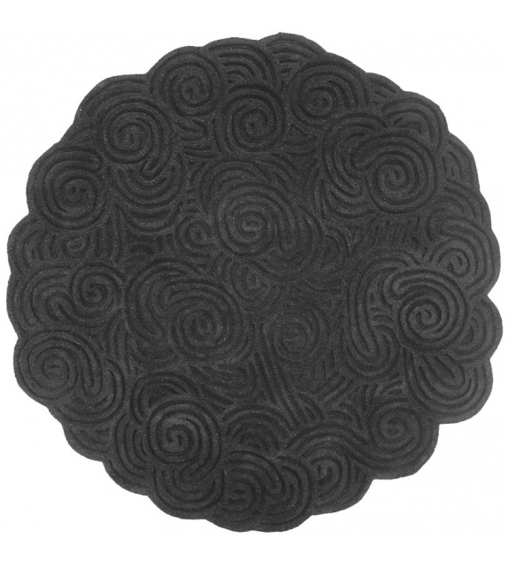 Round Scarlet Splendour Alfombra