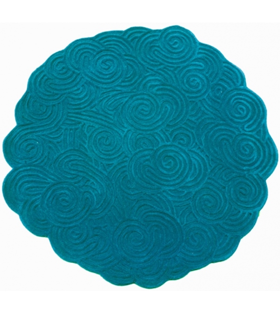 Round Scarlet Splendour Alfombra