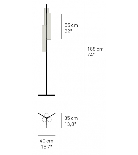 Black Note LZF Floor Lamp