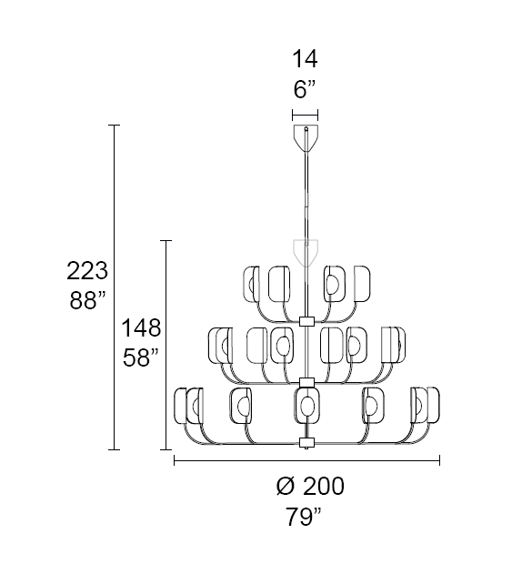 Leaf  7208/24 MMLampadari Suspension Lamp