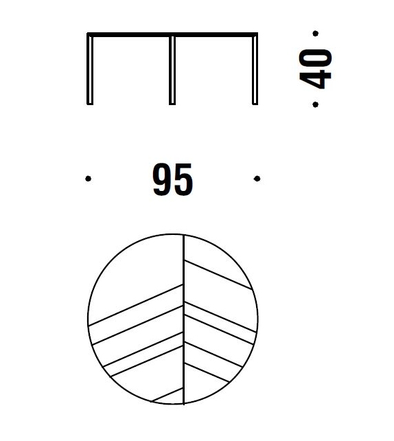Fishbone Tavolino Rotondo Moroso