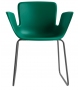 Juli Plastic Cappellini Armstuhl mit Schlittenbasis
