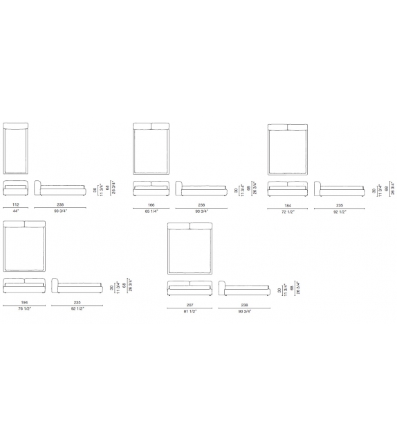 Superoblong Bed Cappellini