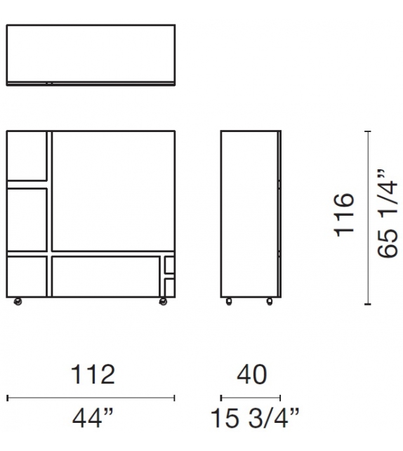 Homage to Mondrian 2 Cappellini Mueble Contenedor