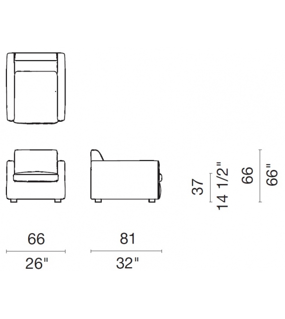 Serie 3088 Poltroncina Cappellini