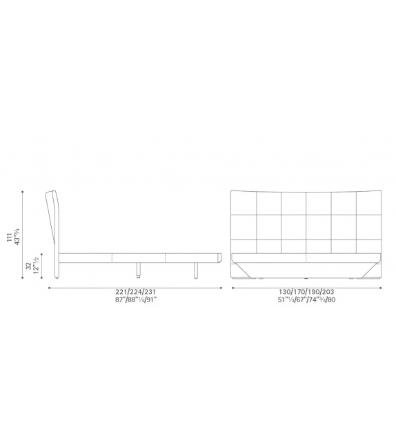 Aurora Due Poltrona Frau Bed