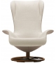 Tilt Bicolored Swivel Wing Chair Giorgetti