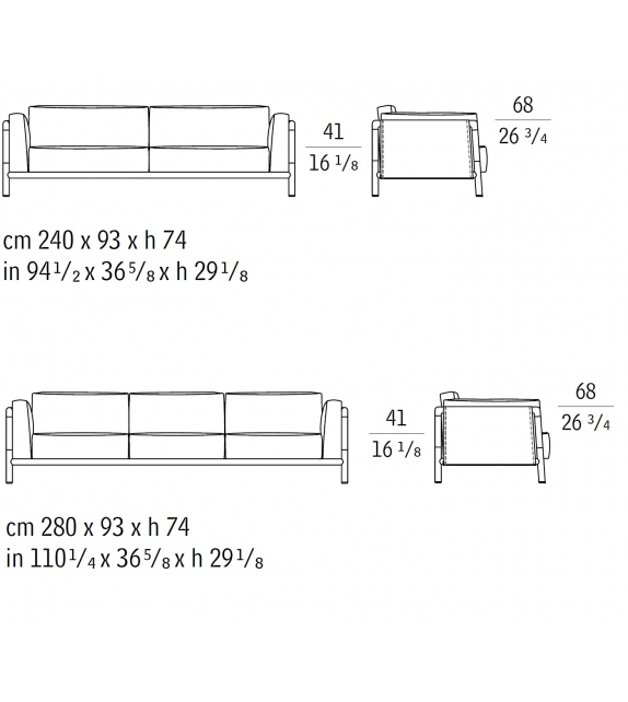 Urban Canapè 3 Places Giorgetti