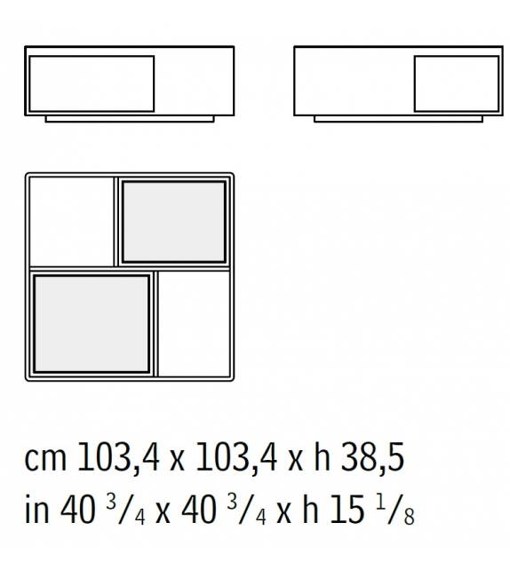Skyline Giorgetti Table Basse Carrée