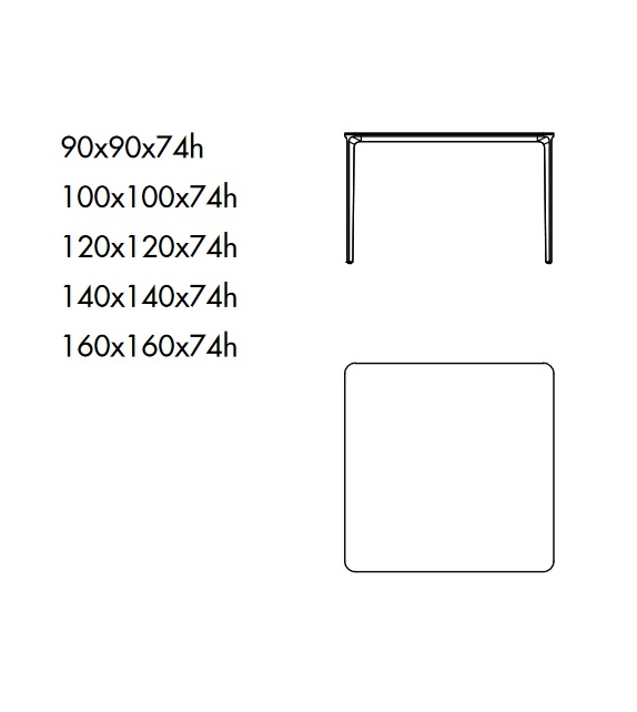 Slim Sovet Quadratischen Tisch