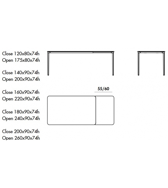 Slim Sovet Tavolo Allungabile