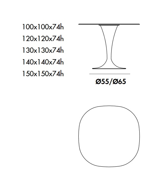 Flûte Shaped Sovet Table